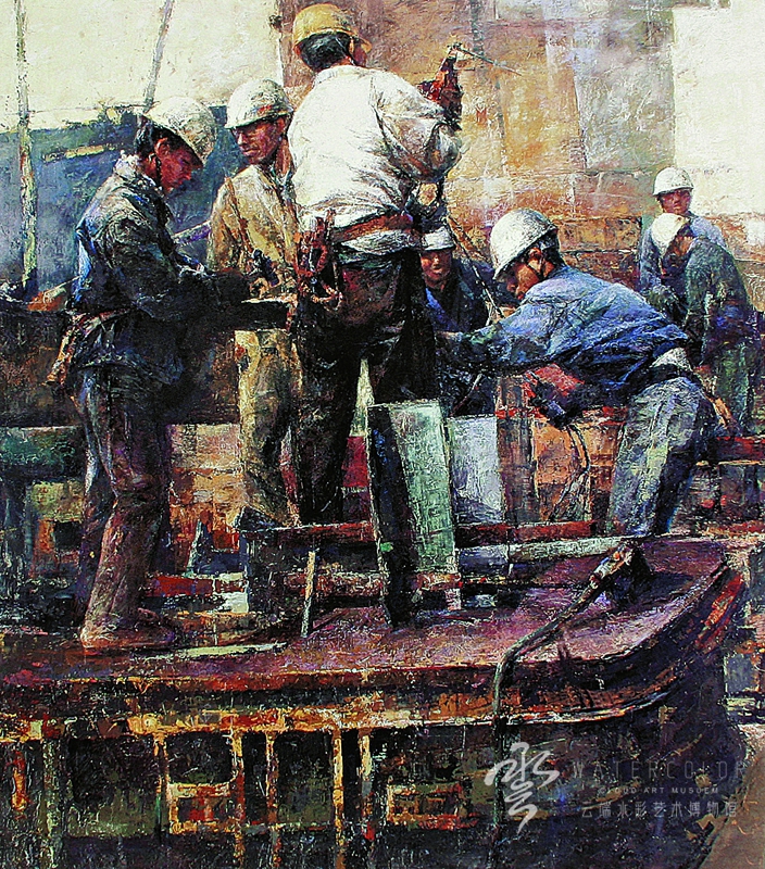 2002年获第六届全国水彩、粉画展铜奖王辉林火花182x150